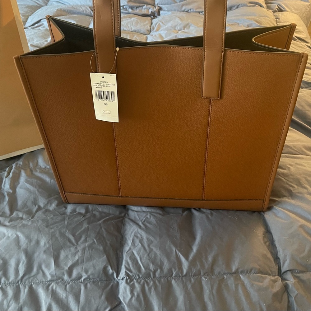 Michael Kors XL Structured Tote, Brown - Picture 3 of 5